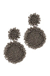 Round beaded earrings (2 color variants)