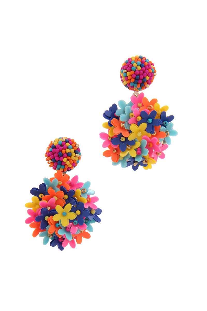 Flower earrings (4 color variants)