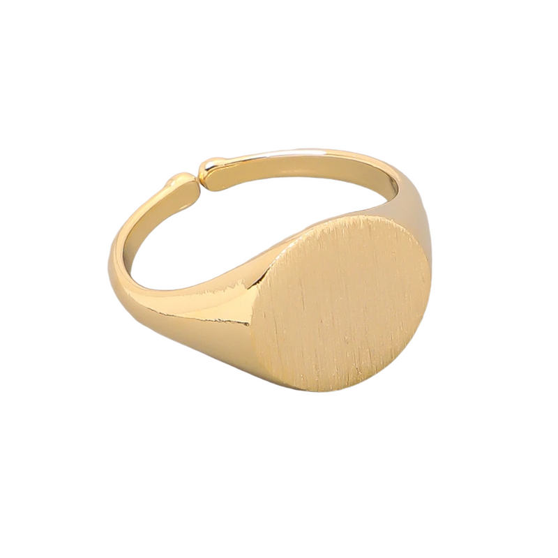 Gold metal adjustable ring