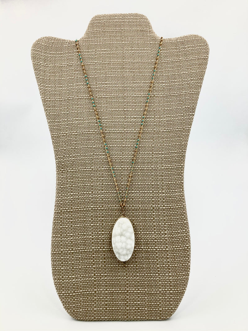 Handmade necklace with natural stone