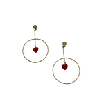 Aretes corazoncito (2 variantes de colores diferentes)