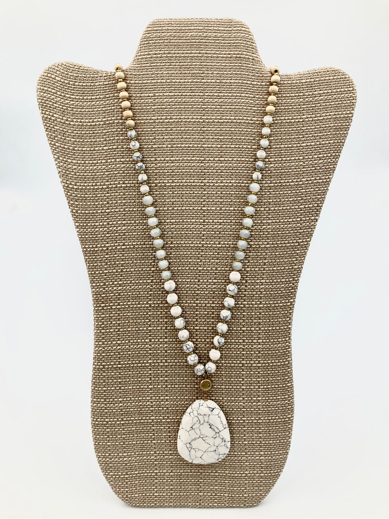 Handmade necklace with natural stones